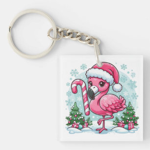 Weihnachts-Flamingo-Sublimations-Clipart  Schlüsselanhänger
