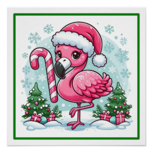 Weihnachts-Flamingo-Sublimierung Clipart-27301 Poster