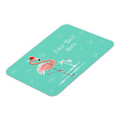Weihnachts-Flamingo-Text-Magnet flexibel Magnet (Linke Seite)