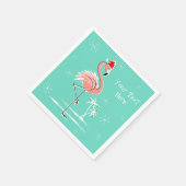 Weihnachts Flamingo Text paper nappers Serviette (Ecke)