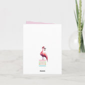 Weihnachts Flamingo Tropical Lights Begrüßung Feiertagskarte (Rückseite)