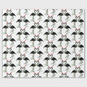 Weihnachts Flamingo Wrapping Paper Geschenkpapier (Flach)