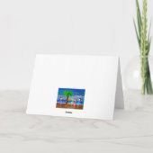 Weihnachts Flamingos Feiertag Grußkarten. Feiertagskarte (Rückseite)