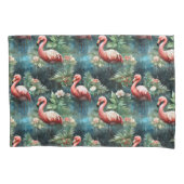 Weihnachts-Flamingos mit Mistleton Kissenbezug (Vorderseite-Links)