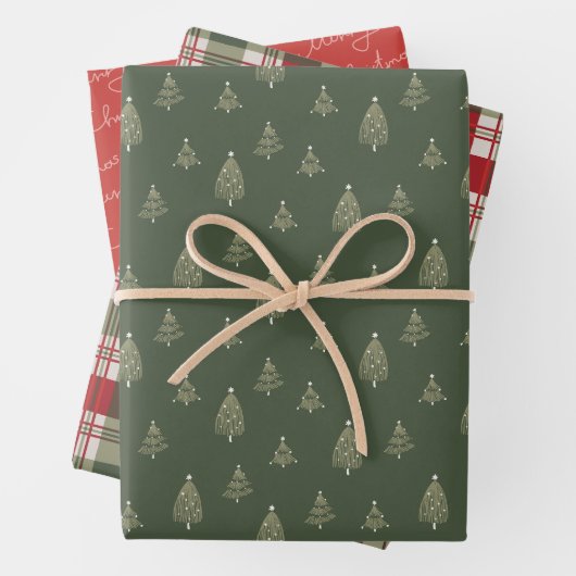 Weihnachts-Flannel-Bundle Geschenkpapier Set (Beispiel)