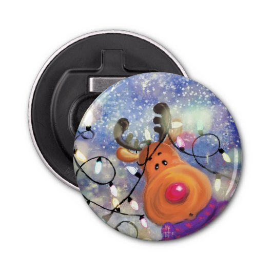 Weihnachts-Flaschenöffner-Geschenk mit Happy Renti Flaschenöffner (Vorderseite)