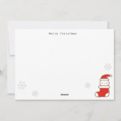 Weihnachts-Flat-Grußkarte Feiertagskarte (Rückseite)