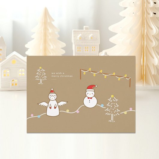 Weihnachts-Flat-Grußkarte Feiertagskarte
