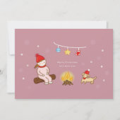 Weihnachts-Flat-Grußkarte Feiertagskarte (Vorderseite)