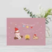 Weihnachts-Flat-Grußkarte Feiertagskarte (Stehend Vorderseite)