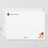 Weihnachts-Flat-Grußkarte Feiertagskarte (Rückseite)