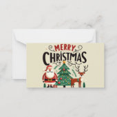 Weihnachts-Flat-Notizkarte Mitteilungskarte (Vorderseite)