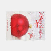 Weihnachts Fleece Blankets Rotes Dekor Foto (Vorderseite (Horizontal))