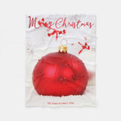 Weihnachts Fleece Blankets Rotes Dekor Foto (Vorderseite)