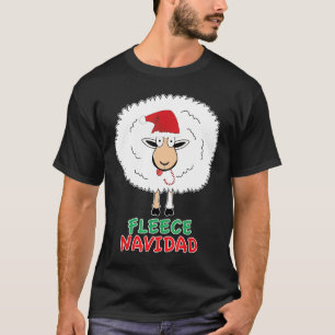 Weihnachts-Fleece Navidad Funny Pun Sheep Sheep Lo T-Shirt