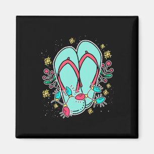 Weihnachts Flip Flops Hawaiianischer Sommer Weihna Magnet