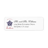 Weihnachts-Flugzeug-Schneeflocke-Aviation-Adresse (Vorne)