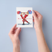 Weihnachts-Flyer Bodybuilder Santa mit Geschenken Flyer (Gruppe)