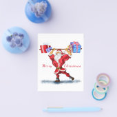 Weihnachts-Flyer Bodybuilder Santa mit Geschenken Flyer (Einzeln)