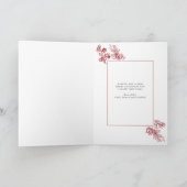 Weihnachts-Foliage-Foto Feiertagskarte (Innenseite)