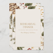 Weihnachts-Foliage-Probe-Dinner Einladung (Vorne/Hinten)