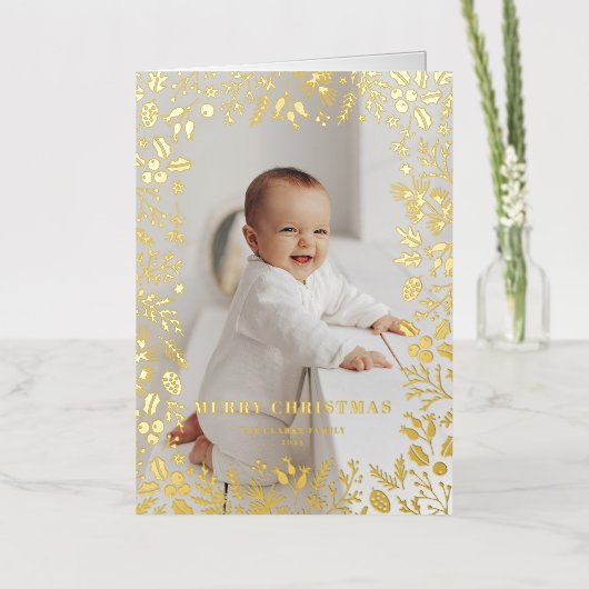 Weihnachts-Foliage Rahmen Frohe Weihnachten (Blume)