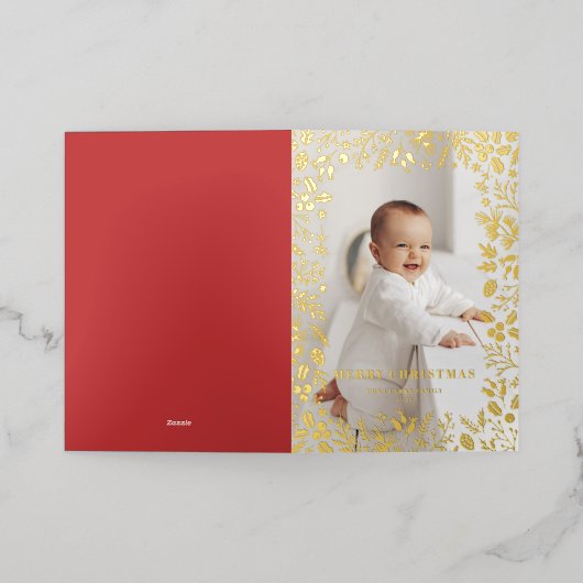 Weihnachts-Foliage Rahmen Frohe Weihnachten (Äußere Ablage)