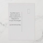 Weihnachts-Folie-Postkarte, Folie-Postkarte Folieneinladung (Rückseite)