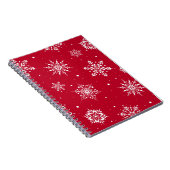 Weihnachts-Folk-Schneeflocken Rot Notizblock (Rechte Seite)