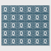 Weihnachts-Folkkunst: Skandinavier Doodle. Geschenkpapier (Flach)