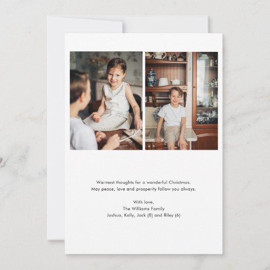 Weihnachts-Folklorekarte Foto Einladung (Rückseite)