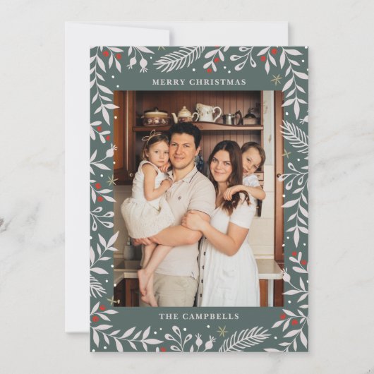 Weihnachts-Folklorekarte Foto Einladung (Vorderseite)