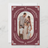 Weihnachts-Folklorekunst-Urlaubskarte Einladung (Vorderseite)