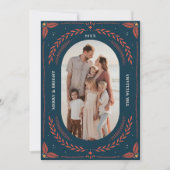 Weihnachts-Folklorekunst-Urlaubskarte Einladung (Vorderseite)