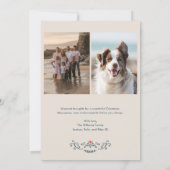 Weihnachts-Folklorekunst-Urlaubskarte Einladung (Rückseite)