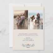 Weihnachts-Folklorekunst-Urlaubskarte Einladung (Rückseite)