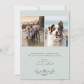 Weihnachts-Folklorekunst-Urlaubskarte Einladung (Rückseite)