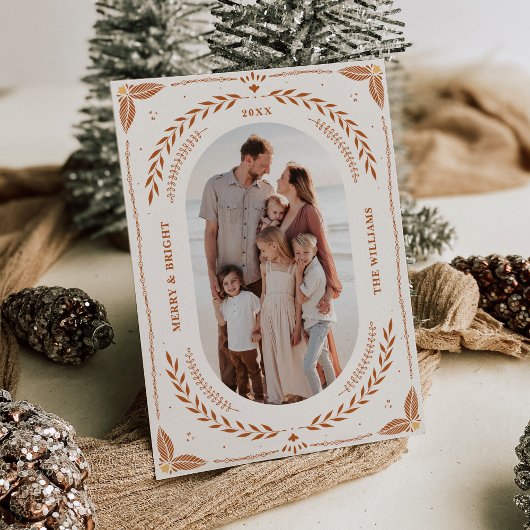 Weihnachts-Folklorekunst-Urlaubskarte Einladung