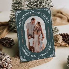 Weihnachts-Folklorekunst-Urlaubskarte Einladung