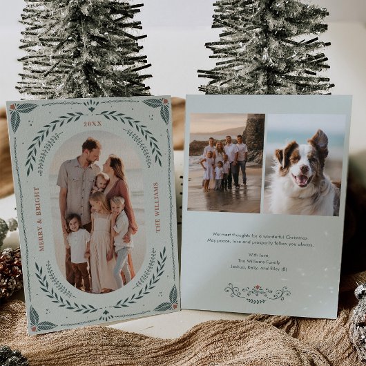 Weihnachts-Folklorekunst-Urlaubskarte Einladung