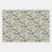 Weihnachts-Folklorekünstlerin, Ornamente, Mistleto Geschenkpapier Set (Vorderseite 3)