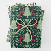 Weihnachts-Folklorekünstlerin, Ornamente, Mistleto Geschenkpapier Set (Beispiel)