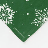 Weihnachts-Folkloreschenschneeflocken Grün Fleece  (Ecke)
