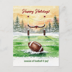 Weihnachts-Football-Grußkarten Feiertagspostkarte