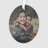 Weihnachts-Foto 2021 Ornament (Vorderseite)