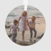 Weihnachts-Foto Acryl Ornament (Rückseite)