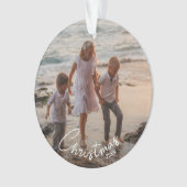 Weihnachts-Foto Acryl Ornament (Vorderseite)