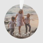 Weihnachts-Foto Acryl Ornament (Vorderseite)