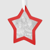 Weihnachts-Foto an der Roten Grenze Ornament (Vorderseite)