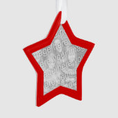 Weihnachts-Foto an der Roten Grenze Ornament (Vorderseite)